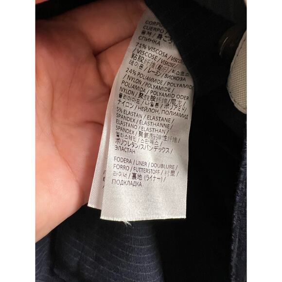 Eleventy Platinum Navy Blue Pinstripe Blazer Sport Coat Jacket Size 3XL - Picture 10 of 10